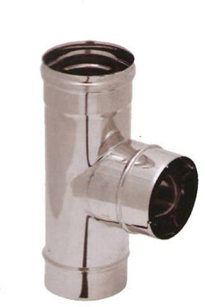 UTILFER Raccordo a T 90° Acciaio Inox AISI 304 DN 300 mm per Canna Fumaria