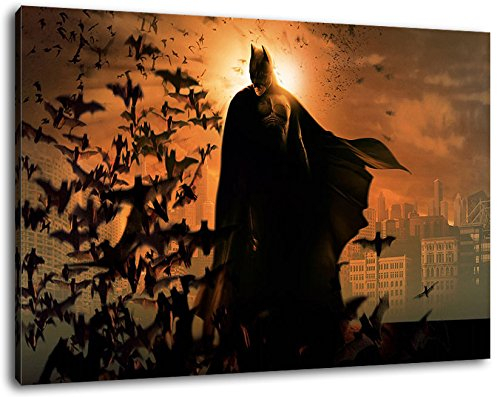PrintArtGalery Batman Leinwandbild auf Holzrahmen gespannt Größe: 120x80 cm