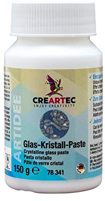 CREARTEC Glaskristall Paste - mit kleinen glasartigen Partikeln - zum Inszenieren einer realistischen Schneewelt - 150g - Made in Germany