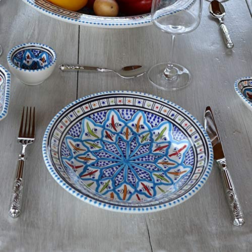 Lot de 6 assiettes creuses Bakir turquoise - D 24 cm