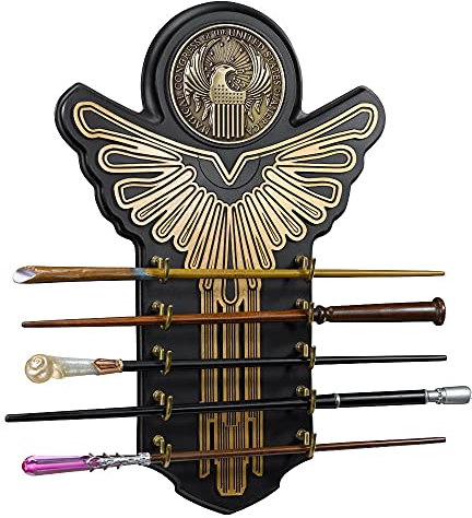 The Noble Collection Fantastic Beasts Wand Collection - 5 Wizard Wands with 16.5in (42cm) Display Stand - Officially Licensed Film Set Movie Props Gifts
