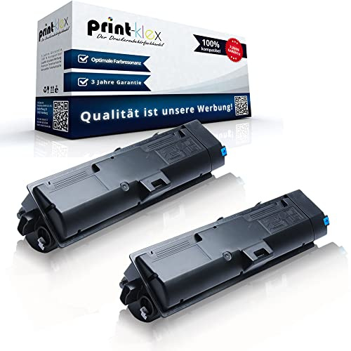 2X Print-Klex Tonerkartuschen kompatibel für Kyocera ECOSYS M 2135 DN M 2635 DN M 2635 dnw M 2735 dw P 2200 Series P 2235 DN P 2235 dw 1T02RV0NL0 TK-1150 K TK1150K TK 1150 K Schwarz Black - Office Pl