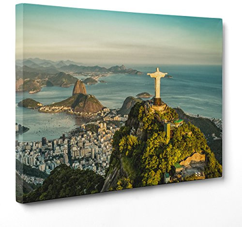 Bild auf Leinwand, gerahmt, fertig zum Aufhängen, Rio De Janeiro - Brazilien, Christus Redentore, 70 x 100 cm, ohne Rahmen, Artikelnummer 2962