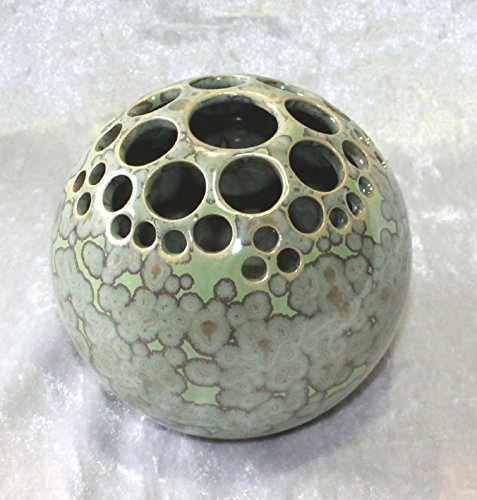 Kugelvase Steckvase Keramik Handarbeit 11 cm