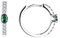 JO WISDOM Orecchini Cerchio Argento 925 Donna con AAA Zirconia Cubica Può Birthstone Colore Smeraldo