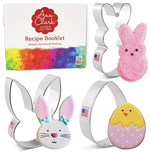 Ausstechformen von Ann Clark USA - Ostern Keksausstecher, 3-Teiliges Set - Hase Osterhase, Ei, Hasenkopf