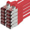 freiwerk Cable de red Cat.6 5m rojo - 10 x Cable Ethernet Lankabel Cat6 Lan Cable de red Sftp Pimf Patch Cable 1000 Mbit s compatible con Cat5 Cat5e Cat6a Cat7 Cat8