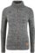 OXMO OXPhenix Damen Strickjacke Grobstrick Cardigan Strickcardigan mit Stehkragen Reißverschluss 100% Baumwolle Regular fit, Größe:L, Farbe:Dark Grey (792890)