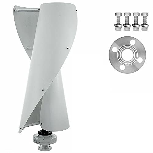 DiLiBee Generador de viento Turbinas de viento (400 W, portátil, magnético, vertical, 12 V, 2 hojas, con regulador de carga MPPT)