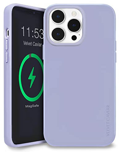 VELVET CAVIAR Compatible with iPhone 14 Pro Max Case MagSafe Silicone - Built-in Magnetic Ring - Microfiber Lining - [6ft Drop Tested] Protective Phone Cases for Women & Men (Purple)