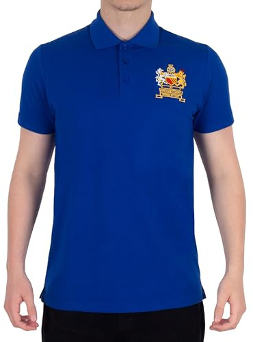 Fan Originals United 1968 European Colours Manchester Crest Polo Shirt Blue Small