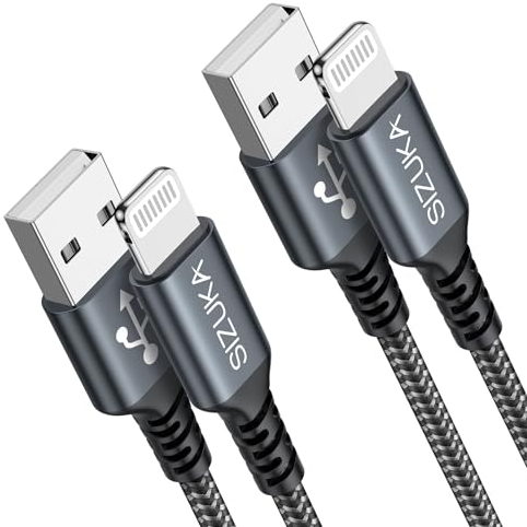 Long Lightning Cable 3M/10FT 2Pack iPhone Charger Cable Nylon USB Fast iPhone Charger [MFi Certified] Apple Charging Cable for iPhone 14 13 12 11 Pro Max XR XS X 8 7 6s 6 Plus 5s iPad and More