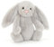 Jellycat Bashful Silver Bunny Medium - L: 9 cm x l: 12 cm x h: 31 cm