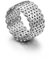 YAHOYA Hohler Ring mit Zirkonia Stein Gold Silber Farbe Edelstahl Ehering für Frauen 12mm Breite Luxus Party Ring
