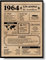EQUIK PRODUCTS Biglietto Auguri Compleanno 1964 | Regalo Compleanno Originale | Giornale Vintage | Compleanno Uomo | Compleanno Donna | Decorazioni Feste (1964)