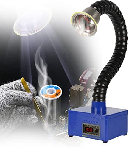 LMYYDES Fume and Smoke Extractors,Nail Dust Collector, Soldering Fan Fume Extractor,150W Dust Extractor, Welding Table for DIY Soldering Work and Phone Repair