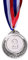 AMZLORD 1-TLG Medaillen mit Band aus Metall, Silber Gewinner Medaillen Siegermedaillen im Olympischen Stil for Kinder, Kinderveranstaltungen, Klassenzimmer, Bürospiele und Sport - 2. Platz