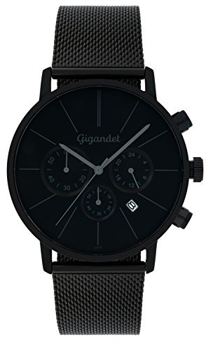 Gigandet Herren Analog Japanisches Quarzwerk Uhr mit Edelstahl Armband AVG32-08