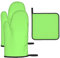 Solid Color Light Green Multi-Functional Kitchen Baking Three-Piece Set - Microwave Glove Heat-Resistant Glove Oven Glove Anti-Scald Insulation Waterproofing