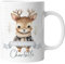 timalo® Tasse personalisiert mit Namen Geschenk „Frohe Weihnachten“ Kaffeetasse Jungen und Mädchen | Reh-4