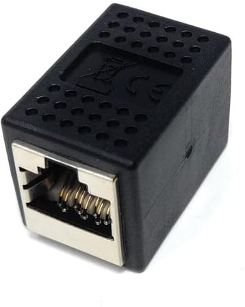 DRUT Cat6A Shielded RJ45 Coupler, Ethernet Connector Female to Female for Cat6A/Cat6/Cat7/Cat8/Cat5e/Cat 5/Cat 9 LAN Cable, Network Extender Joiner, Gender Changer (1, Black)