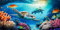 MIRRORANG 120x50cm Unterwasser Aquarium Hintergrund Meeresschildkröte Unterwasserwelt Aquarium Hintergrund
