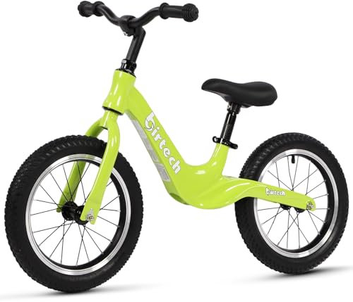 Hello-5ive 14 Kinder-Laufrad für Jungen und Mädchen von 3, 4, 5, 6 Jahren, Luftreifen mit Magnesiumlegierungsrahmen, leichtes, pedaloses Trainingsfahrrad für Kleinkinder