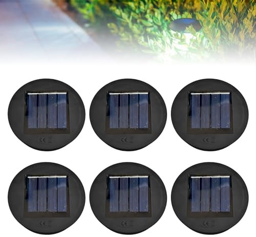 SOLARLEUCHTEN Ersatzteile, 6 Stück Solarmodul Für Gartenleuchten, Wasserdicht Ersatzdeckel 8cm, DIY-Tischleuchten, Terrasse, Garten, Dekoration