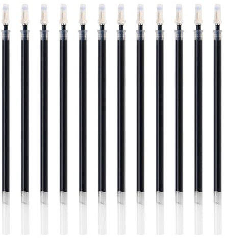Okaywork 12 Stöcke Ersatzminen,tintenroller Kompatibel Mit Legami, Spitze 0,5mm, ersatzmine ersatzmine Gel-Tintenrollermine (Schwarz)