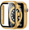 BELIYO - Funda rígida para Apple Watch Series SE2/SE/6/5/4 de 1.73 pulgadas, protector de pantalla para iWatch de policarbonato galvanizado, ultradelgada, cubierta protectora general (44 mm, dorado)