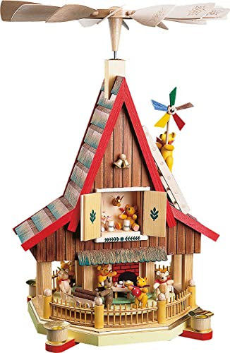 Richard Glaesser Pyramide Bärenhaus bunt aus Seiffen im Erzgebirge