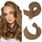 SEGOHAIR Invisible Tape Extensions Echthaar, 35.6cm Tape Klebe Unsichtbare Tape Extensions Echthaar 10 Stück Echthaar Extensions Tape Glatte Natürliche Haarverlängerungen – Hellbraun