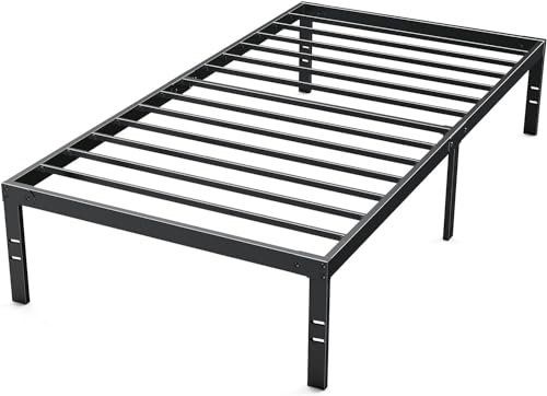 DUMOS Bettrahmen Queen Size Plattform Bettgestell Metallmatratzenfundament mit Stahllattenstützekein Boxspringbett erforderlich Stauraum unter dem Rahmen einfache Montage