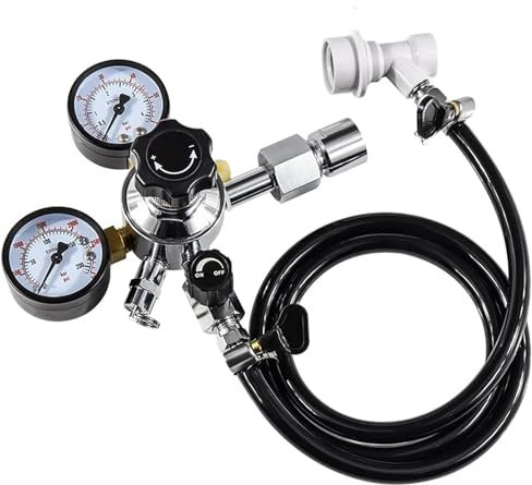 Regulador con adaptador para botella de gas CO2, montaje de línea de gas de cerveza, manguera de carbonatación 5/16