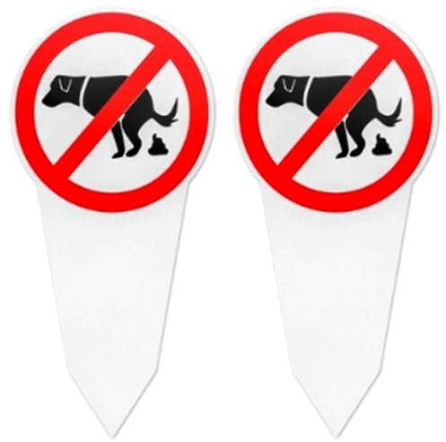NIYATA Kein Hundeklo Schild, Schild Hunde Kacken Verboten,30x15CM Schild Kein Hundeklo,PVC Beidseitig Bedruckt Hundekot Warnhinweis,Beidseitig Bedruckt Wetterfest UV-Schutz