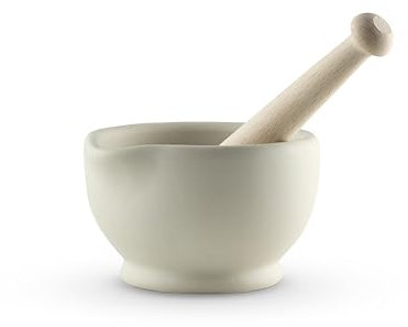 MB947003 Milton Brook Pestle and Mortar, Vitrified Porcelain, Size 1, 11.2cm Diameter, White