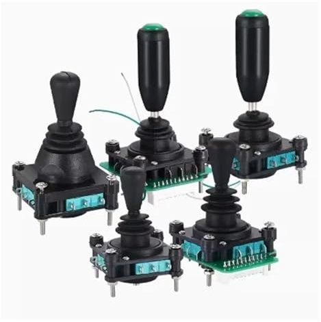 QMIQXIWS Red Opening SCV4/CV4A Joystick Switch CV4-YQ-04R2G Four-Way bidirectional 8-Way self resetting(HKF-CV4-YQ-04R2G,7 3/8)