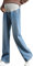 FEOYA Jeans a Gamba Dritta Premaman Donna Pantaloni Vita Elasticizzata Jeans Maternity Morbidi Stretch Jeans Straight Pre Maman Gravidanza Blu 3XL