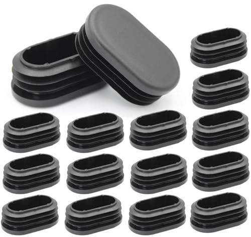 16x Lamellenstopfen | Schutzkappen | Kappen | Kunststoff Stopfen | Endstopfen (15 x 30 mm, Oval)
