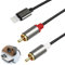 DONOONIS Cavo RCA Audio Per Iphone, Cavo Audio Da Iphone 10 a RCA, Cavo Audio Casse Per Iphone Da Lightning a 2 RCA Per Cd Players, Mp-3, Smartphone, Pc, Autoradio, Home Theater, Tv