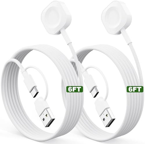 Quanlex 2 Pack 6FT USB C Apple Watch Fast Charger Magnetic Charging Cable for iWatch Series 10/9/8/7/6/5/4/3/2/SE/Ultra