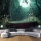 MIATCENRT Papier Peint Panoramique 3D, Clair De Lune Fleurs Sauvages, Adulte Enfant Autocollant Mural, Pour Salon Chambre À Coucher Couloir Moderne Espace Visuel De Charme Forêt Murale