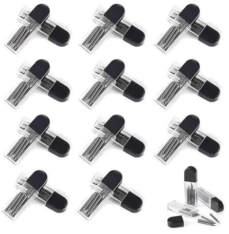 QZKJQDD 120 Stück 2B Zirkelersatzminen Zirkel Ersatzminen, Zirkelminen 2mm Durchmesser, Zirkel Ersatzminen 2cm Lang Minen für mathematische Zeichnungserstellung