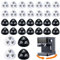 TREABEAR 32PCS Mini Roulettes Auto Adhésives, Petite Roulettes pour Meubles, Roulettes Pivotantes Auto-Adhésives à 360 Degrés pour Transporter Des Appareils de Cuisine Et Des Machines à Café