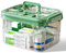 Medicine Storage Box, Double Layers Multi Grid First Aid Box，portable Storage Boxes with Lids, Large Lockable Medicine Organiser Storages , Medication Storage Boxes for Home Office Car School - Green