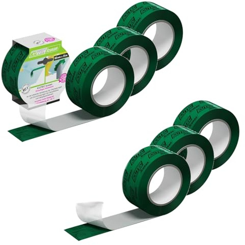 ICUTEC 6er Spar-Pack Klebeband Icusan 60 mm x 25 m I Hochleistungsklebeband für Dampfsperrfolien I Profi-Qualität mit extrem hoher Klebkraft I Lösemittelfrei und Verarbeitung ab -10°C