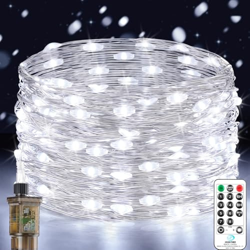 Forepin Lichterkette Innen mit Stecker, 18M 150LED Lichterkette Strombetrieb 8 Modi Lichterketten mit Fernbedienung Timer, Weihnachtsbeleuchtung für Außen, Innen, Zimmer, Party, Hochzeit Deko