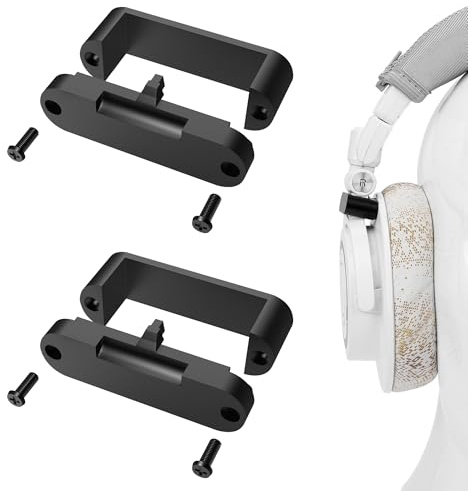 Geekria 1 Pair Metal Headband Hinge Fix Kit Compatible with Audio-Technica ATH-M50x, M50xBT, M50xGM, M50xBB, M50xPB, M50xWH, M50x ENSO, M50XSTS-USBMIKU Headphones, Repair Parts (Black)