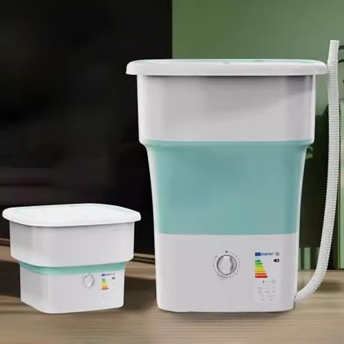 IVEJBZLWMN Machine à laver portable 52L, mini laveuse pliable, petite machine à laver et à sécher, pour voyage, appartement, vêtements de bébé, chaussettes