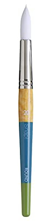 Princeton PAB98503 9850R-2/0 Snap Brush, Taklon Round 20, White